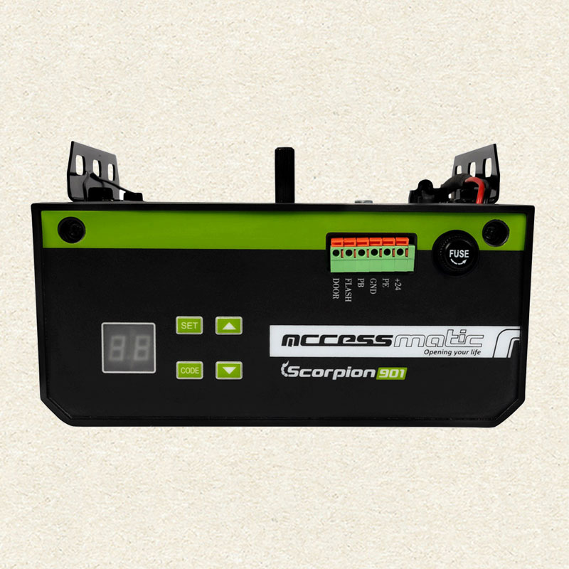 motores para puertas de garaje Accessmatic Scorpion 901 en medellin, bucaramanga, cali, tunja, santamarta, valledupar, villavicencio