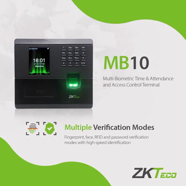 registro biometricos Zkteco MB10 cerca de mi en bucaramanga, bogota, cartagena, barranquilla, villavicencio, tunja
